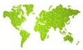 World Map, stylized map, green half circles